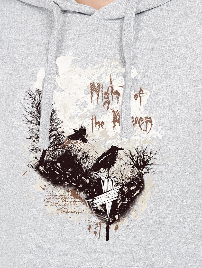 hooded neck graphic sweatshirt - 17972137 - Standard Image - 2