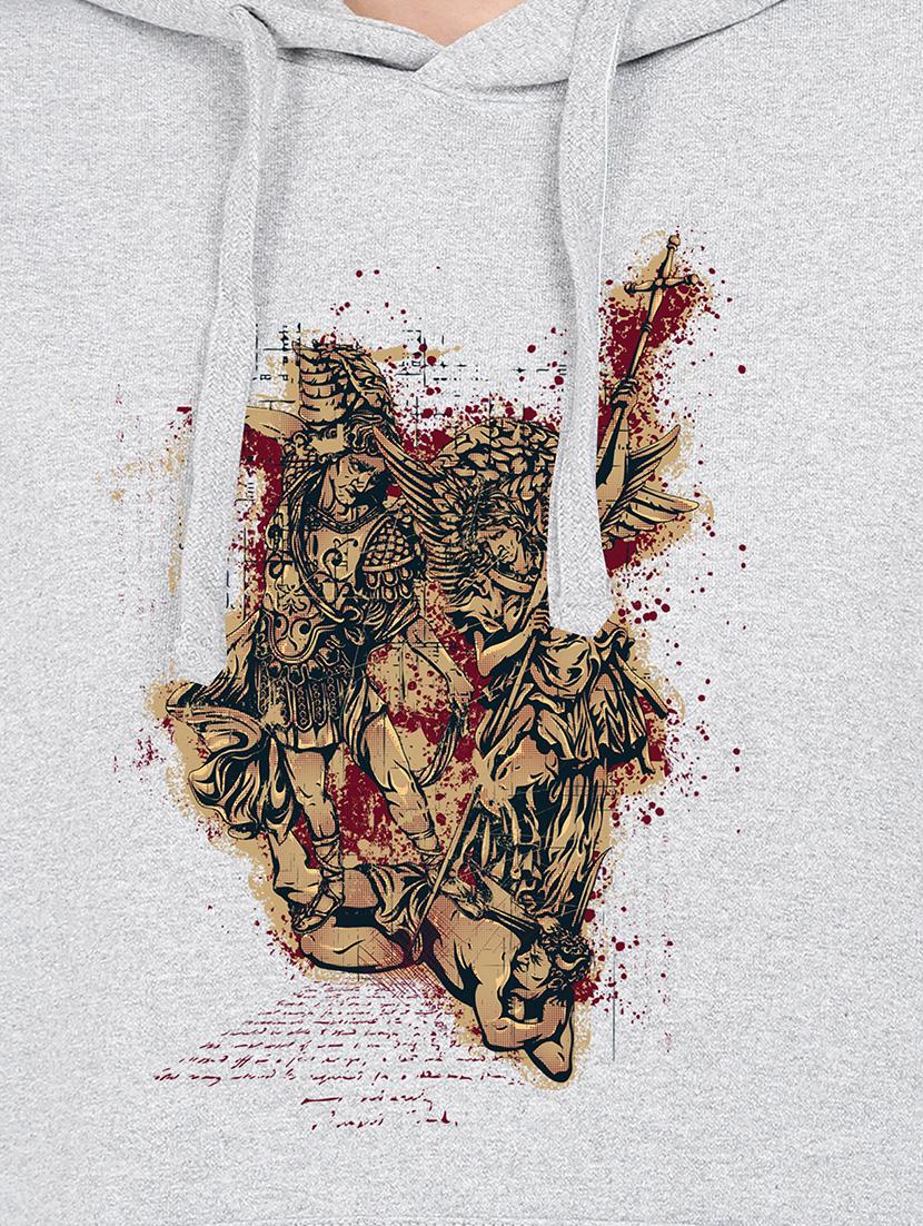 hooded neck graphic sweatshirt - 17972140 - Standard Image - 2