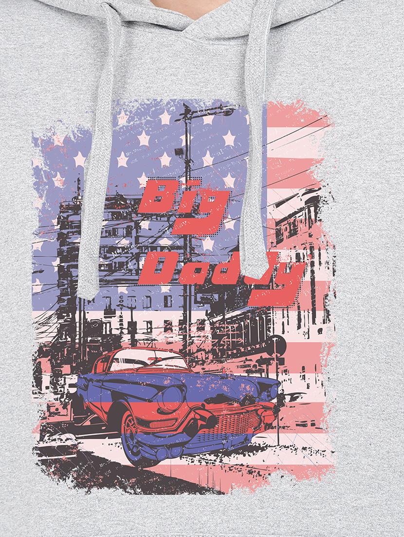 hooded neck graphic sweatshirt - 17972141 - Standard Image - 2