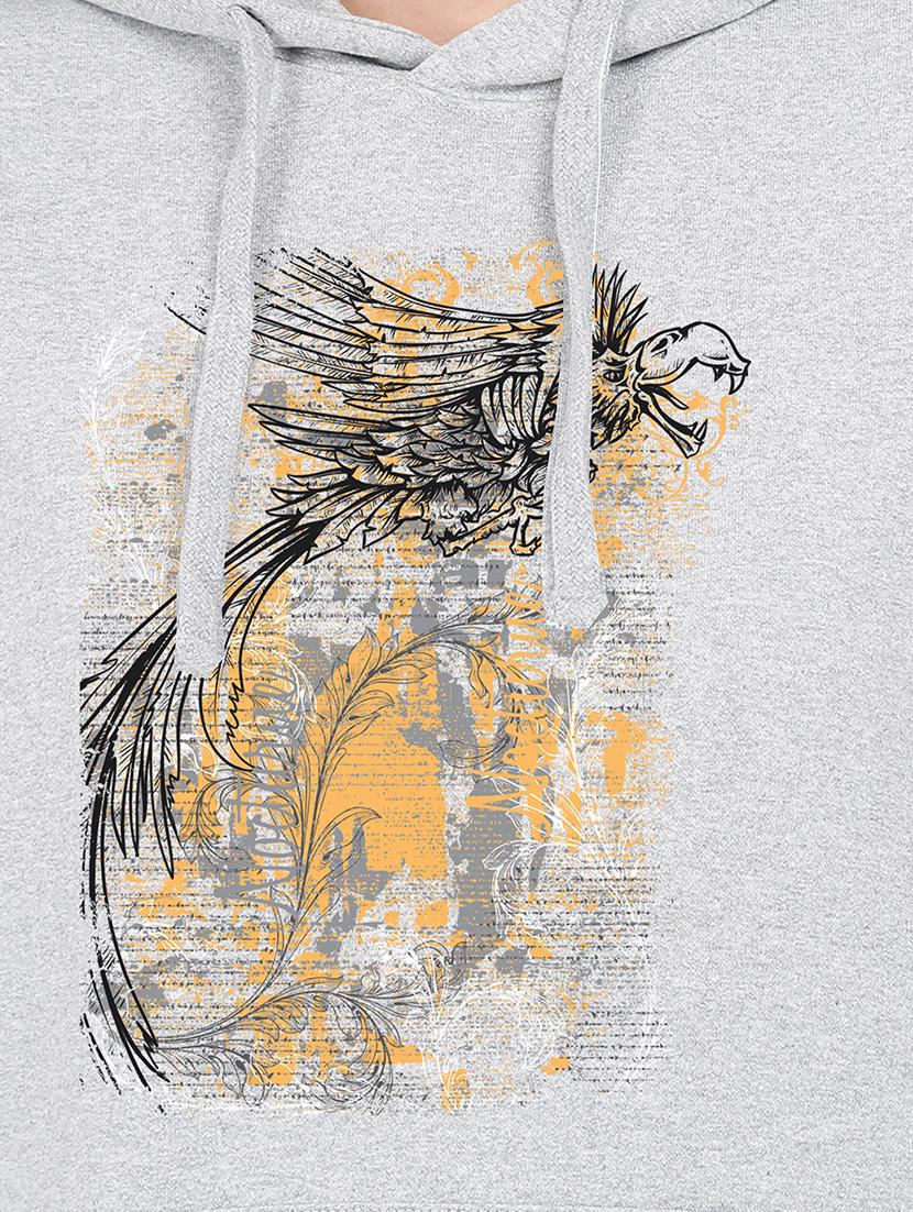 hooded neck graphic sweatshirt - 17972153 - Standard Image - 2