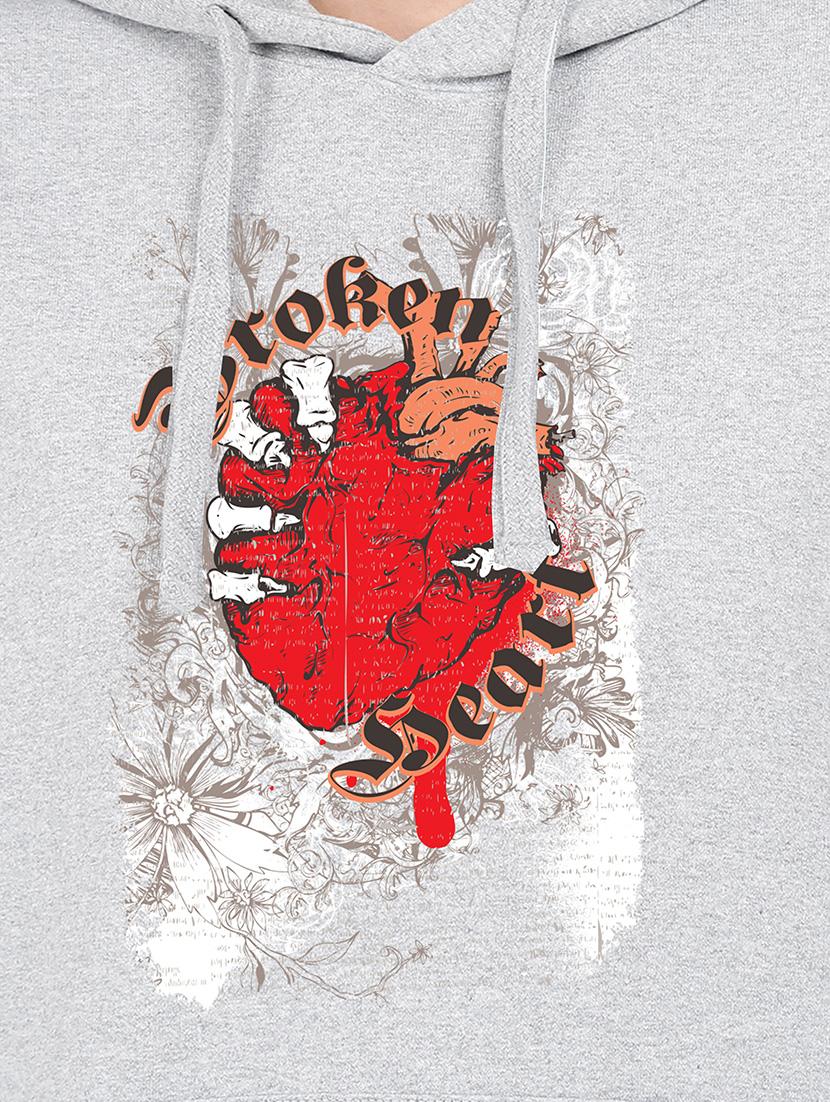hooded neck graphic sweatshirt - 17972156 - Standard Image - 2