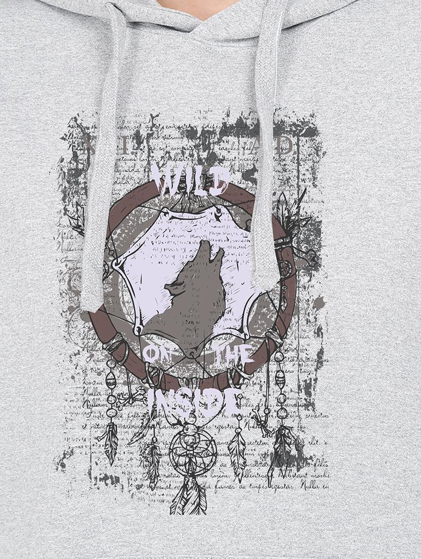 hooded neck graphic sweatshirt - 17972159 - Standard Image - 2