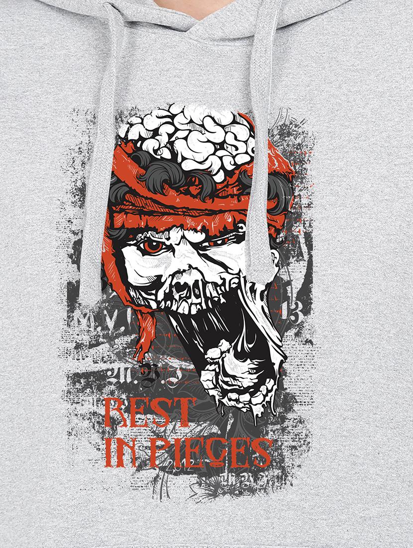 hooded neck graphic sweatshirt - 17972162 - Standard Image - 2