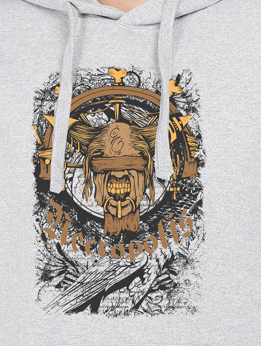 hooded neck graphic sweatshirt - 17972164 - Standard Image - 2