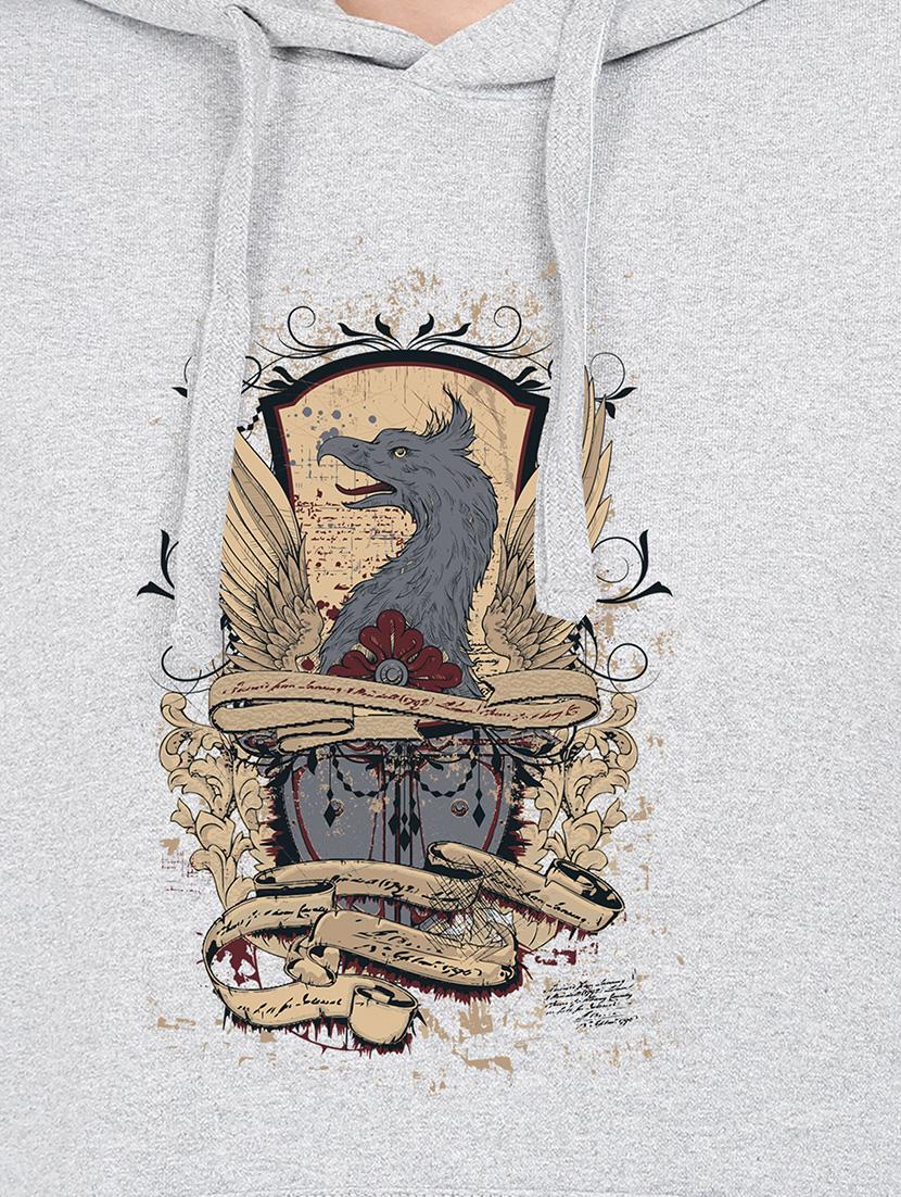 hooded neck graphic sweatshirt - 17972165 - Standard Image - 2