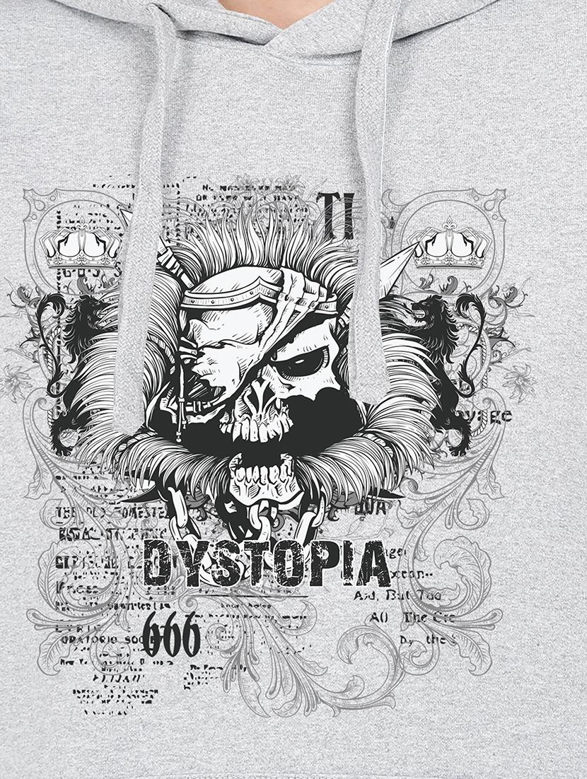 hooded neck graphic sweatshirt - 17972170 - Standard Image - 2