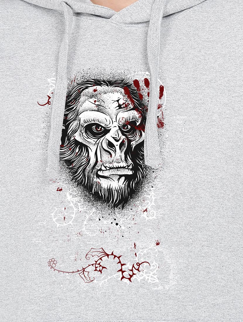 hooded neck graphic sweatshirt - 17972173 - Standard Image - 2