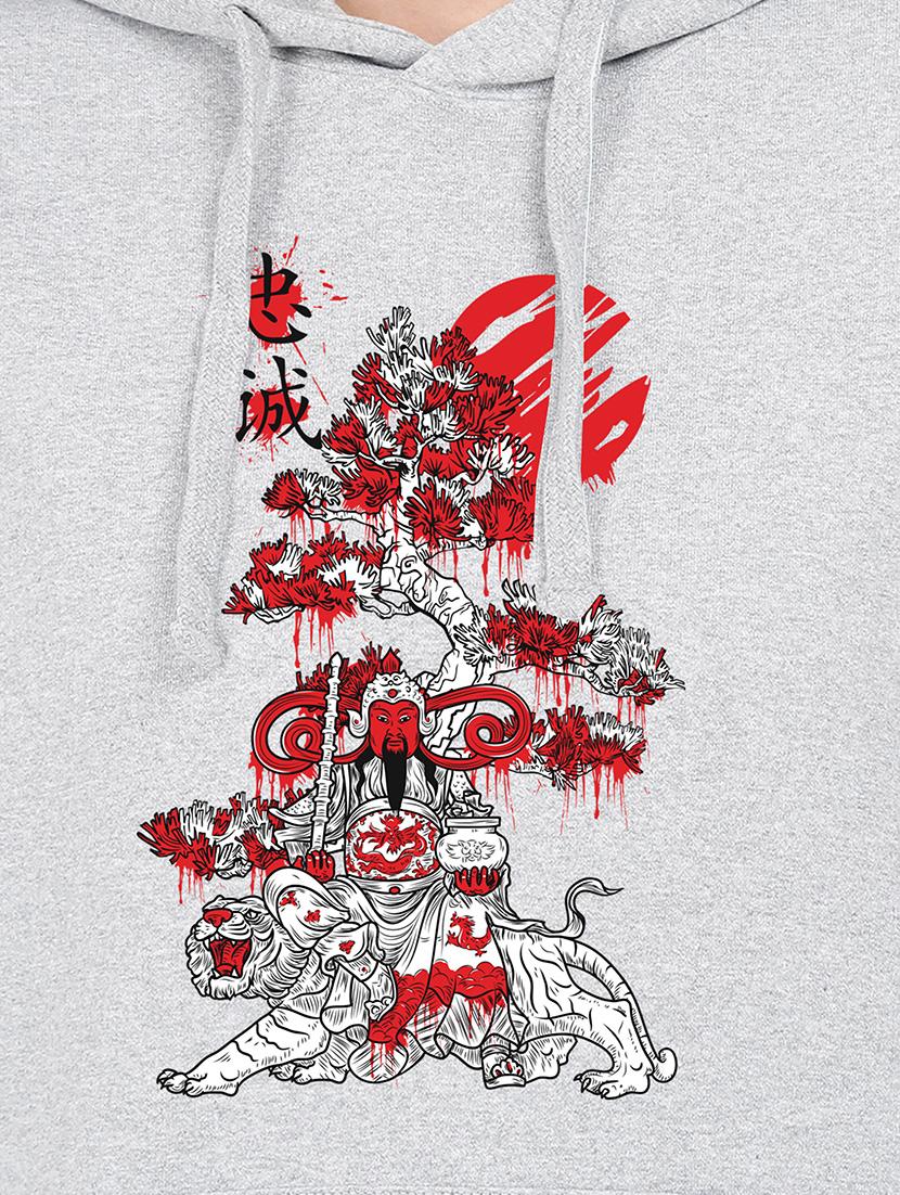 hooded neck graphic sweatshirt - 17972178 - Standard Image - 2
