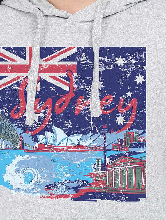 hooded neck graphic sweatshirt - 17972239 -  Standard Image - 2