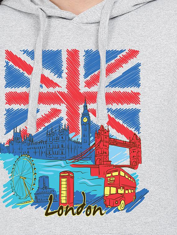 hooded neck graphic sweatshirt - 17972240 - Standard Image - 2