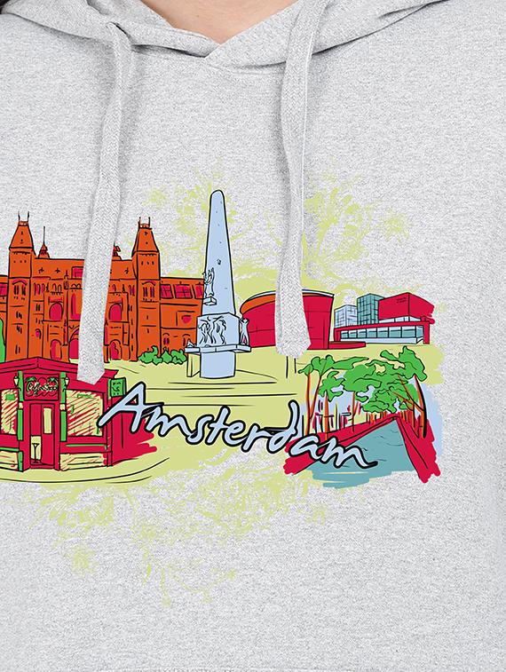 hooded neck graphic sweatshirt - 17972243 - Standard Image - 2