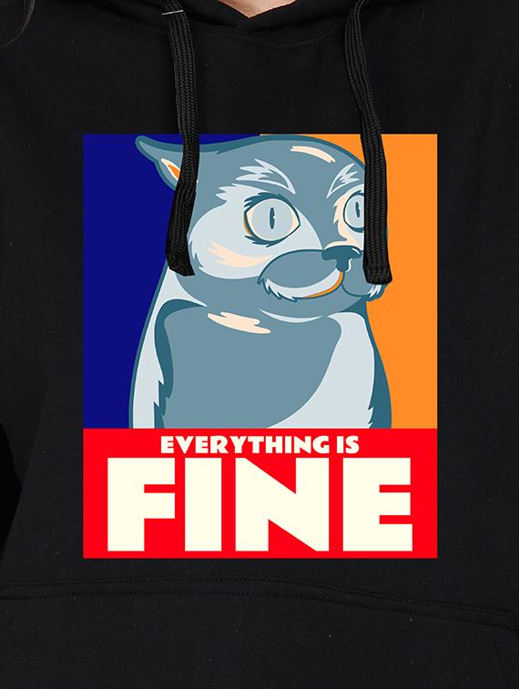 hooded neck graphic sweatshirt - 17972310 - Standard Image - 2