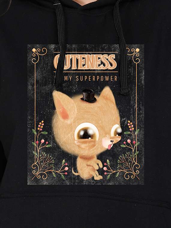 hooded neck graphic sweatshirt - 17972312 -  Standard Image - 2