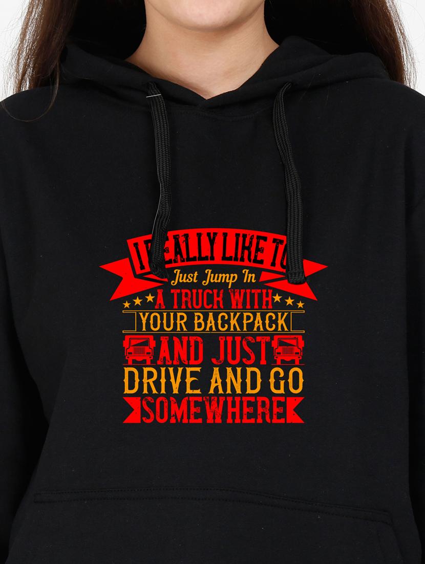 hooded neck graphic sweatshirt - 17972518 - Standard Image - 2