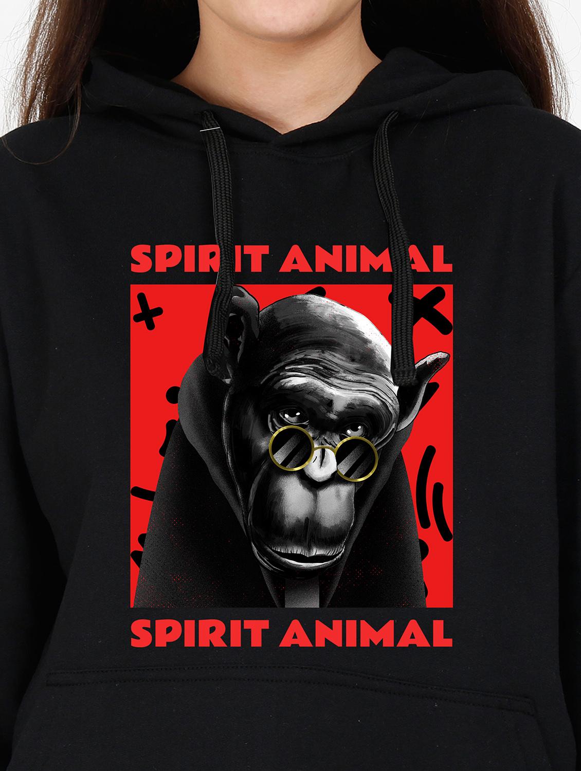 hooded neck graphic sweatshirt - 17972923 - Standard Image - 2