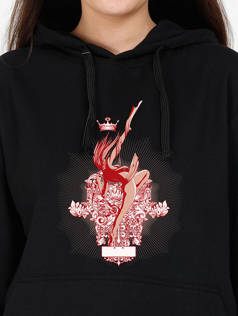 hooded neck graphic sweatshirt - 17973052 - Standard Image - 2