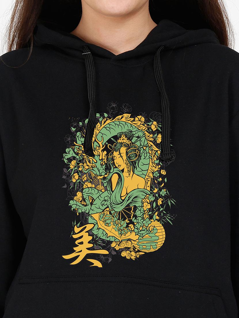 hooded neck graphic sweatshirt - 17973072 - Standard Image - 2