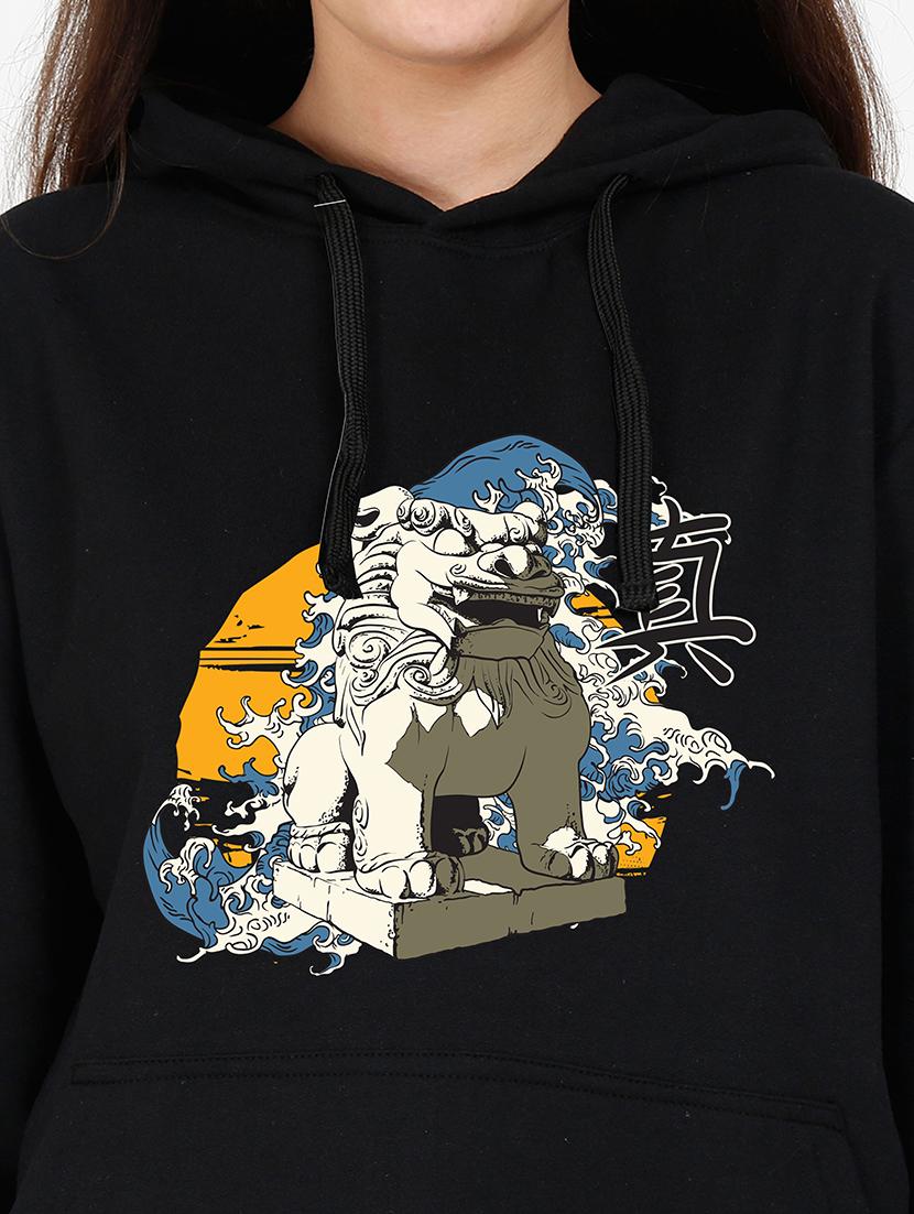 hooded neck graphic sweatshirt - 17973079 - Standard Image - 2