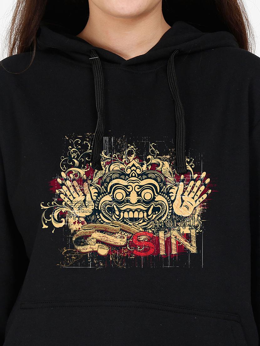 hooded neck graphic sweatshirt - 17973092 - Standard Image - 2