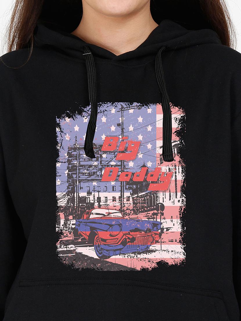 hooded neck graphic sweatshirt - 17973096 - Standard Image - 2