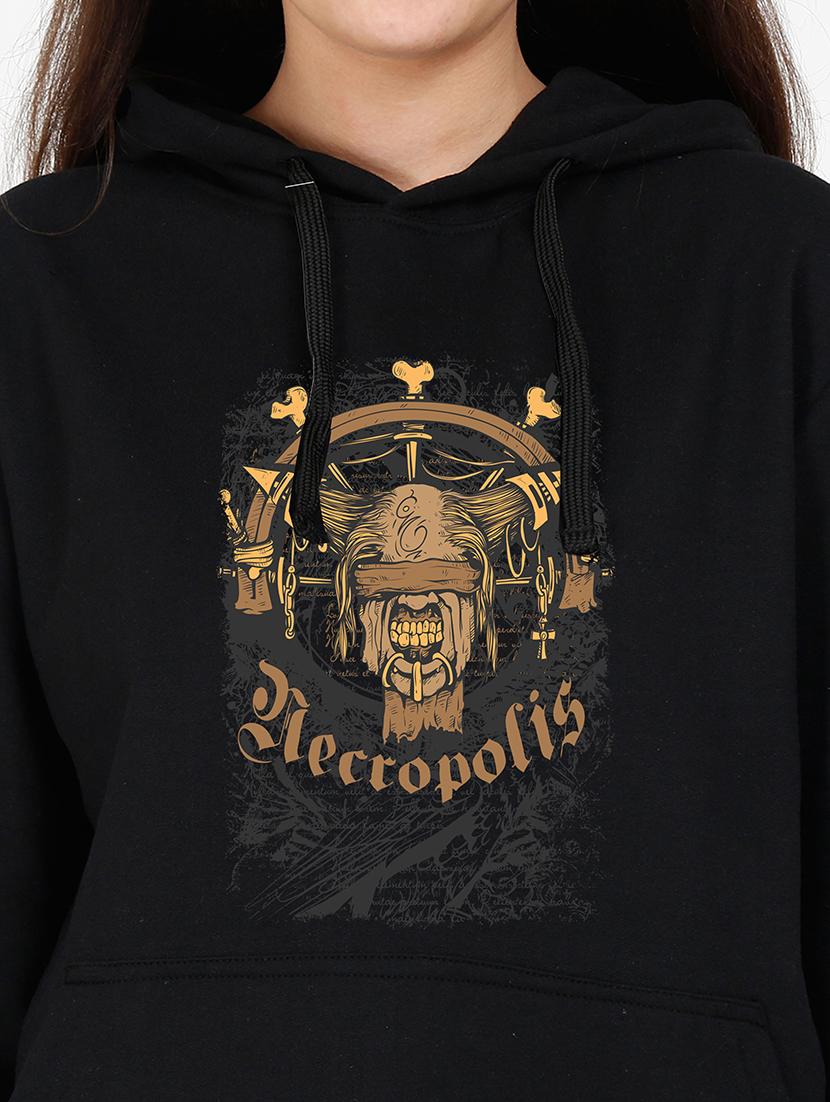 hooded neck graphic sweatshirt - 17973118 - Standard Image - 2
