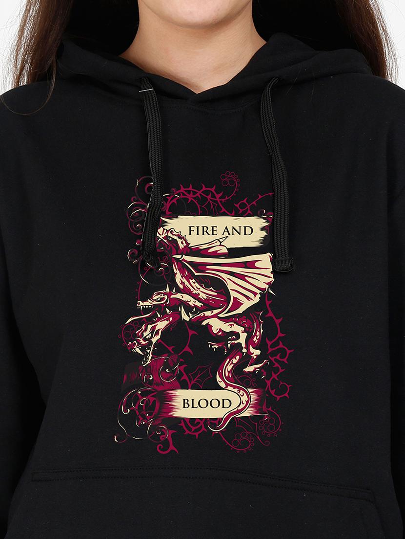 hooded neck graphic sweatshirt - 17973162 - Standard Image - 2