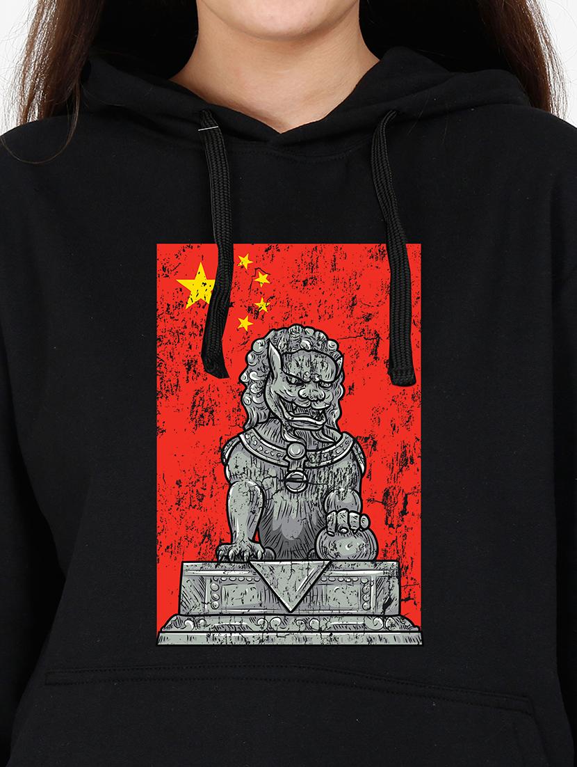 hooded neck graphic sweatshirt - 17973170 - Standard Image - 2
