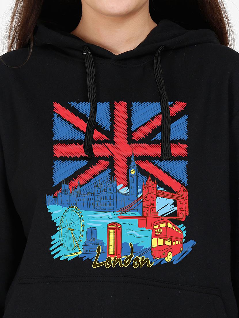 hooded neck graphic sweatshirt - 17973174 - Standard Image - 2