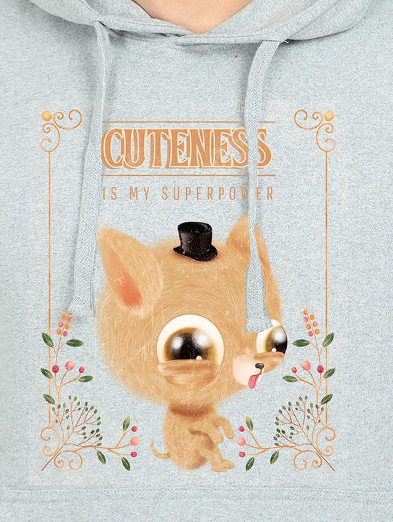 grey printed sweatshirt - 17973715 - Standard Image - 2