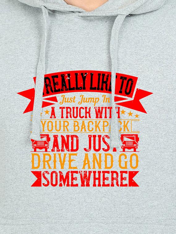 grey printed sweatshirt - 17973860 - Standard Image - 2