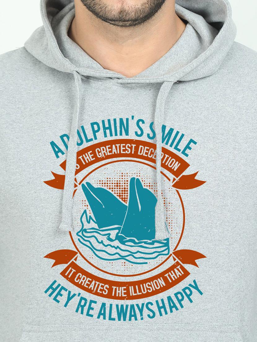 grey printed sweatshirt - 17973993 - Standard Image - 2