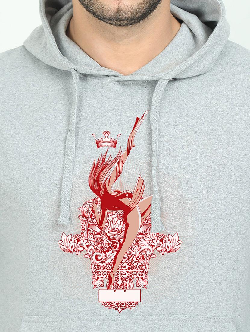grey printed sweatshirt - 17974157 - Standard Image - 2