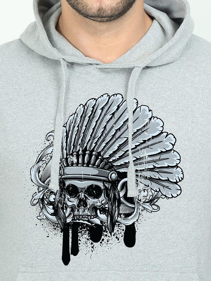 grey printed sweatshirt - 17974182 - Standard Image - 2