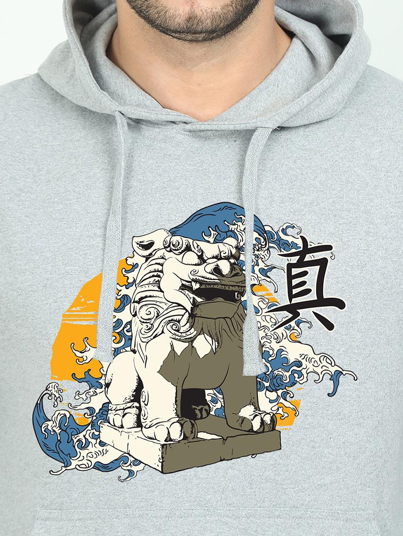 grey printed sweatshirt - 17974188 - Standard Image - 2
