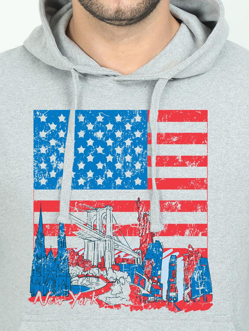 grey printed sweatshirt - 17974304 - Standard Image - 2