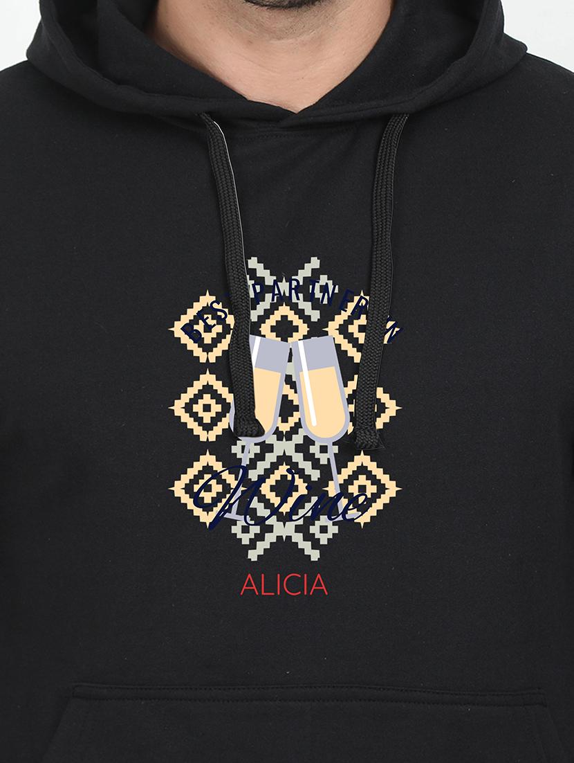 black printed sweatshirt - 17975081 - Standard Image - 2
