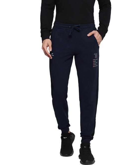 navy blue printed joggers track pant - 17975762 - Standard Image - 0