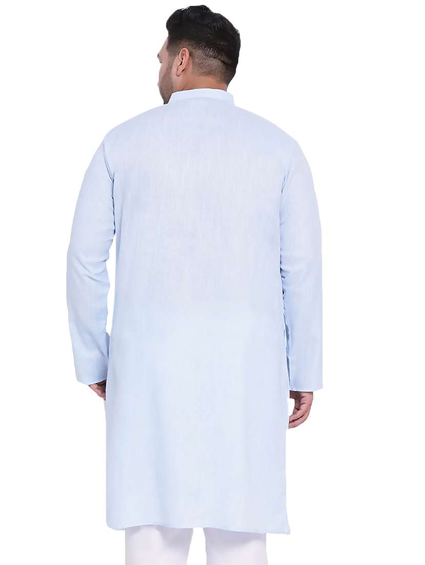 blue solid long kurta - 17975823 -  Standard Image - 2