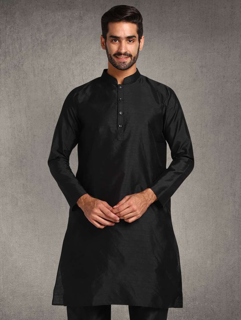 black solid kurta