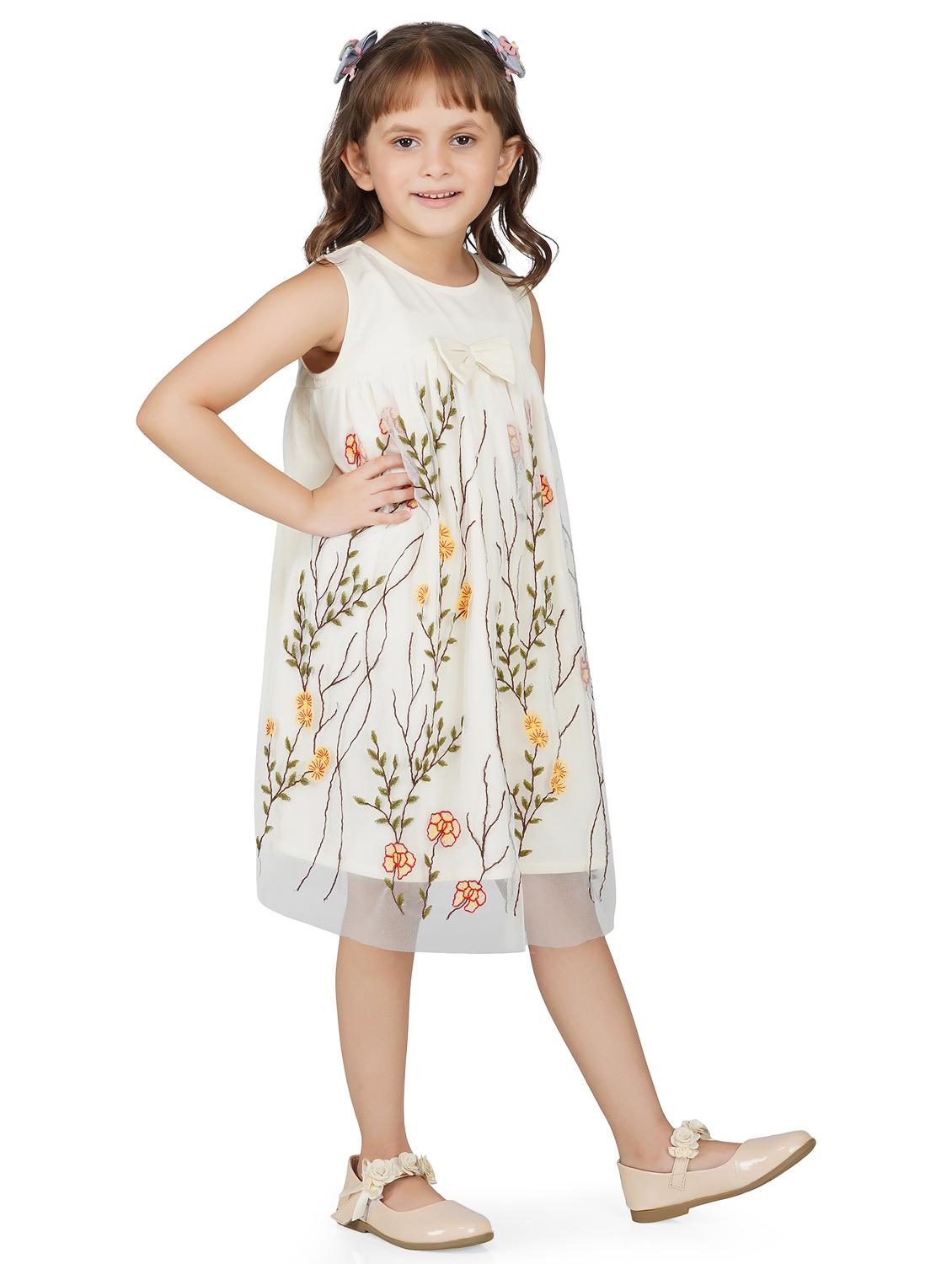 girls round neck short sleeves frock - 17976625 - Standard Image - 2