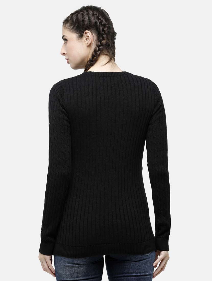 round neck solid pullover - 17976955 - Standard Image - 2
