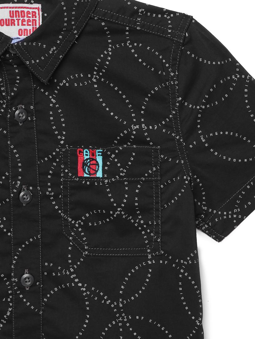 black printed shirt - 17978416 - Standard Image - 2