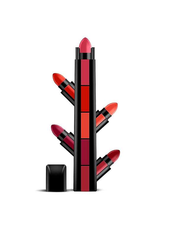 favon fab 5in1 finish matte retro 5 multicolor lipstick - 17980282 - Zoom Image - 0