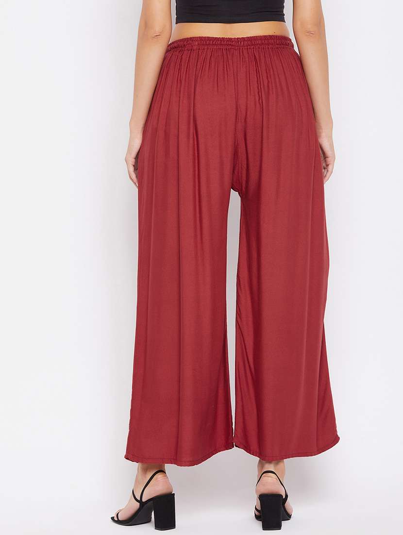 mid rise solid palazzo - 17980644 - Standard Image - 2