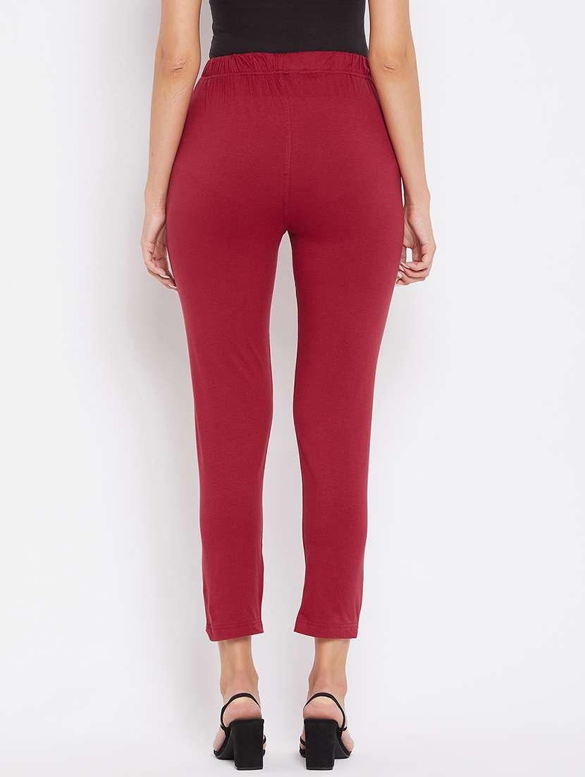 maroon solid legging  - 17980701 -  Standard Image - 2