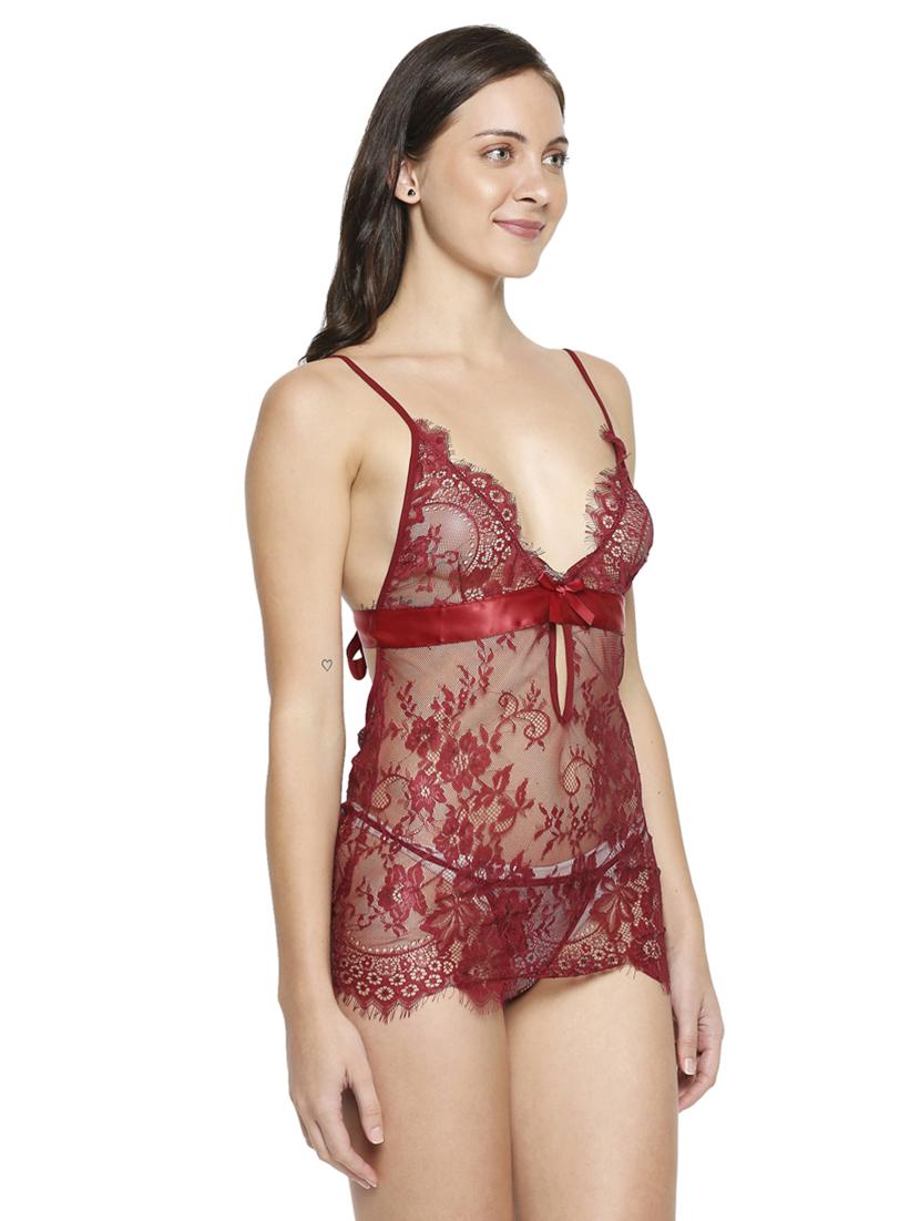 red laced babydoll - 17982741 - Standard Image - 2