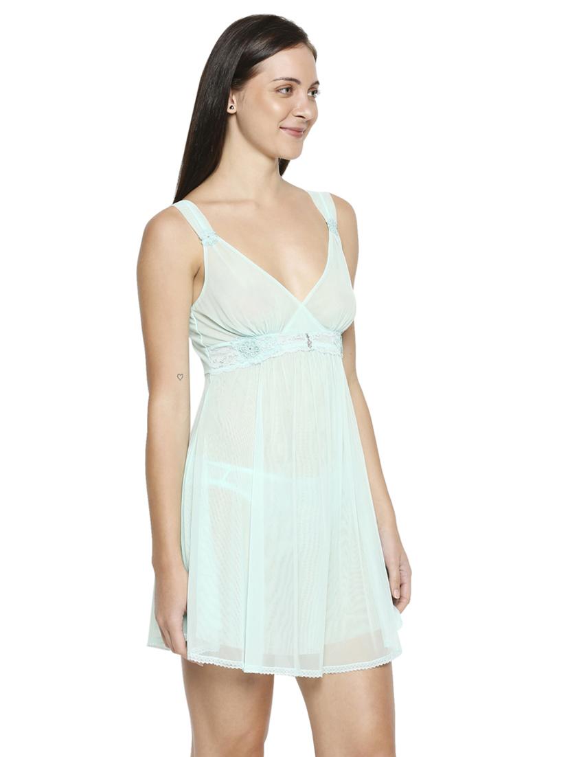 green lace detail babydoll - 17982769 - Standard Image - 2