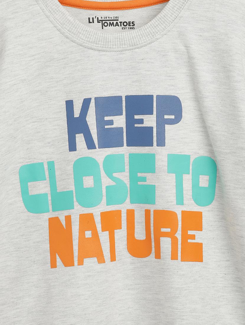 round neck graphic sweatshirt - 17983539 - Standard Image - 2