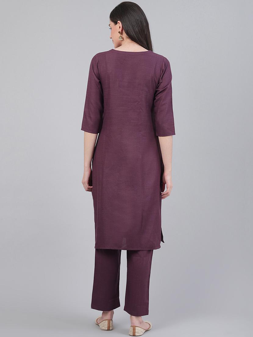 embroidered kurta pant set - 17983986 - Standard Image - 2