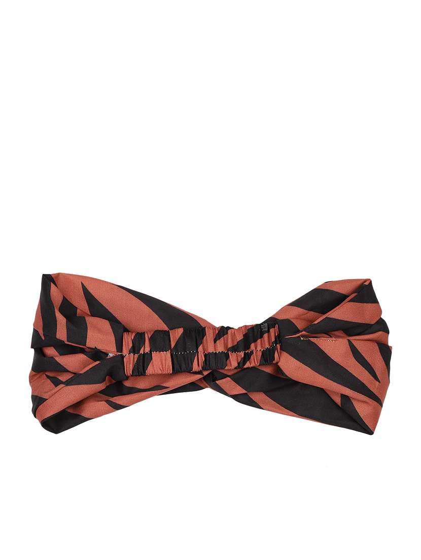 Coral Printed Viscose Headband And Scrunchy Combo Pack